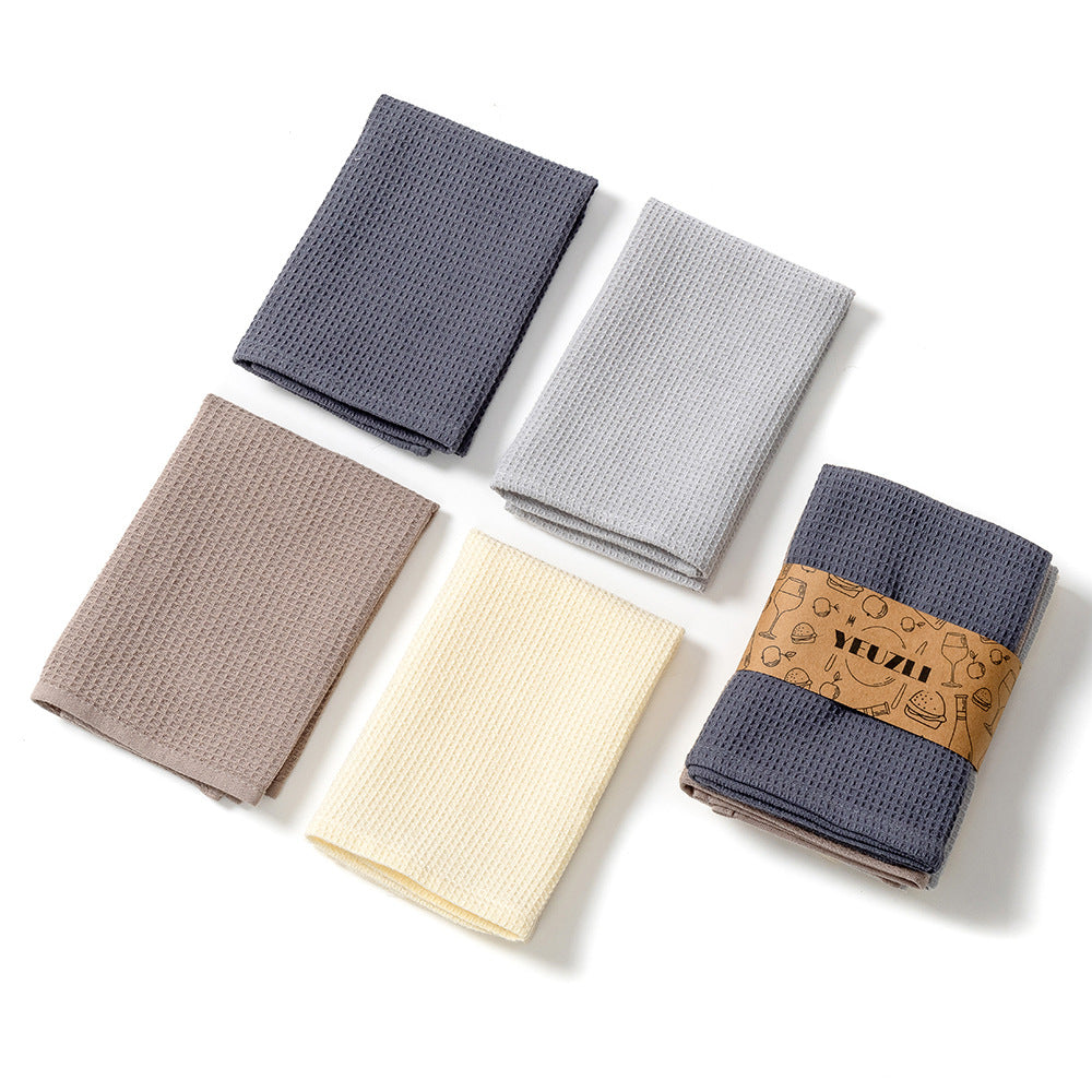 Waffle-Weave Cotton Tea Towels