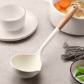 Wooden handle silicone tongs